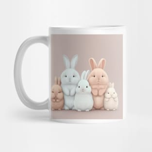 cute bunny rabbits loaf Mug